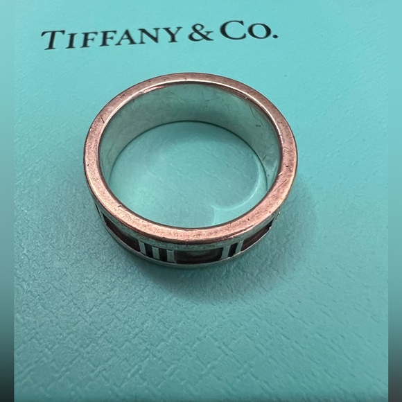 Tiffany & Co Vintage Ring Atlas Band Sterling Silver Size 6 - Picture 7 of 7